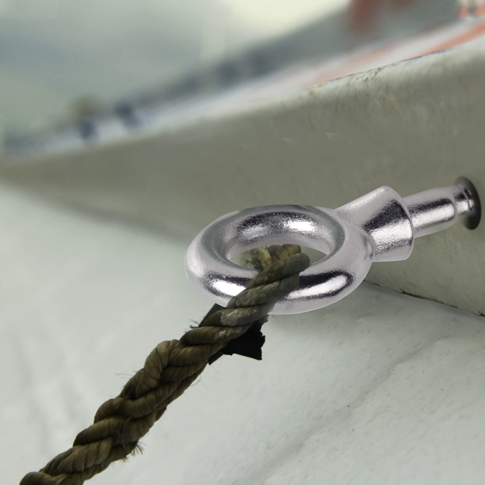 EFUTURETIME12 x Perno con M6 x 60mm, Tornillo de Ojo Rosca para Madera y Rosca Parcial M6 x 60mm, Ornillo de Anillo de Acero Inoxidable 304, Perno de Ojo