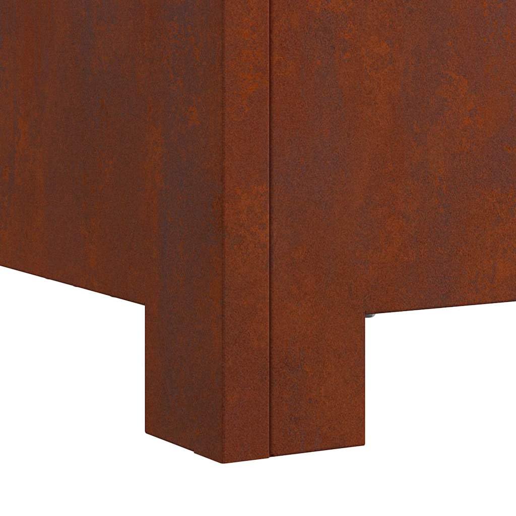 Tragbare Feuerstelle für Garten und Terrasse mit mattem Finish und minimalistischem Design als Außenfeuergrill für Ihre Gartenparty, quadratisch 60x60x30 cm aus Stahl
