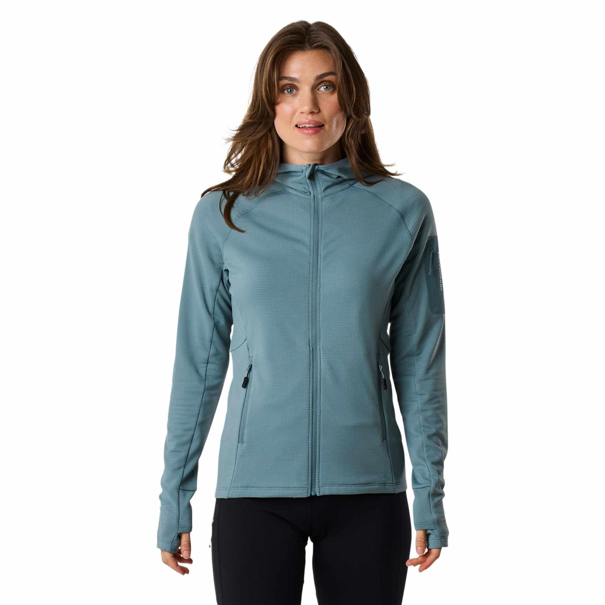 Swedemount Ultra Light Tech Midlayer con Cappuccio Donna Maglione Allenamento Leggero Traspirante