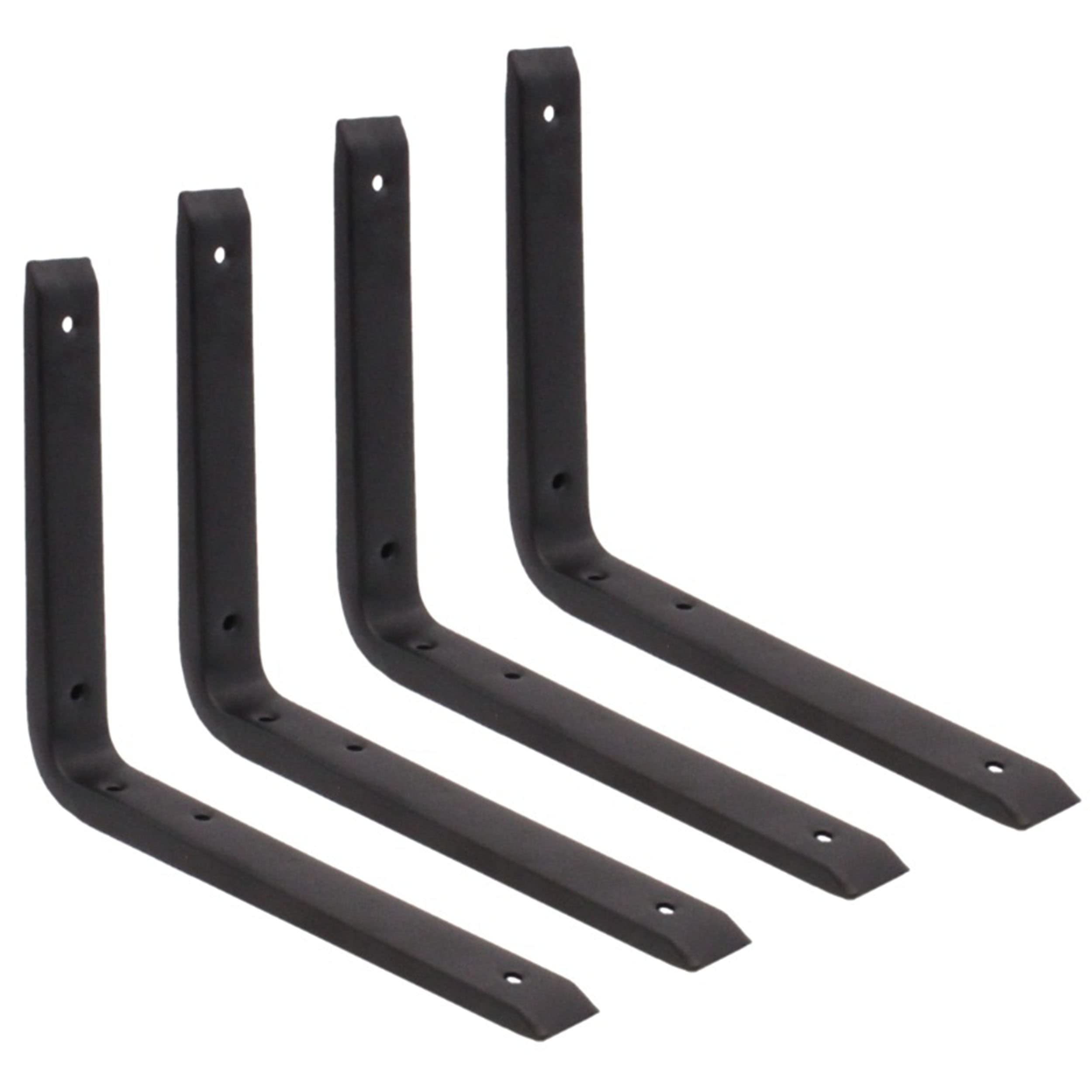 Eai Black Strong Shelf Bracket Reinforced 250X200mm Pack Of 4 Brand