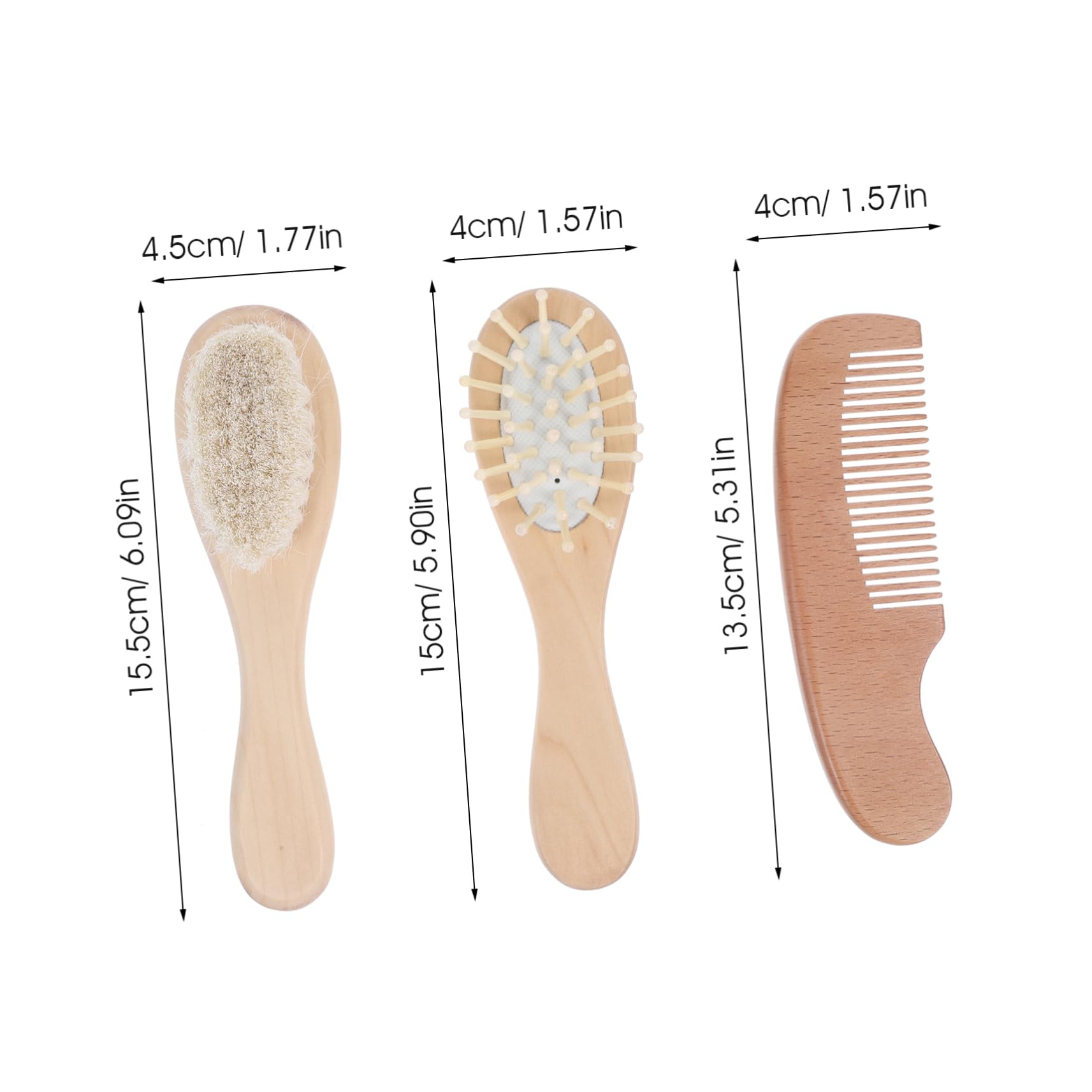 HEMOTON Baby Brush Set Scalp Care Hair Brush for Infants Gentle Scalp Massager