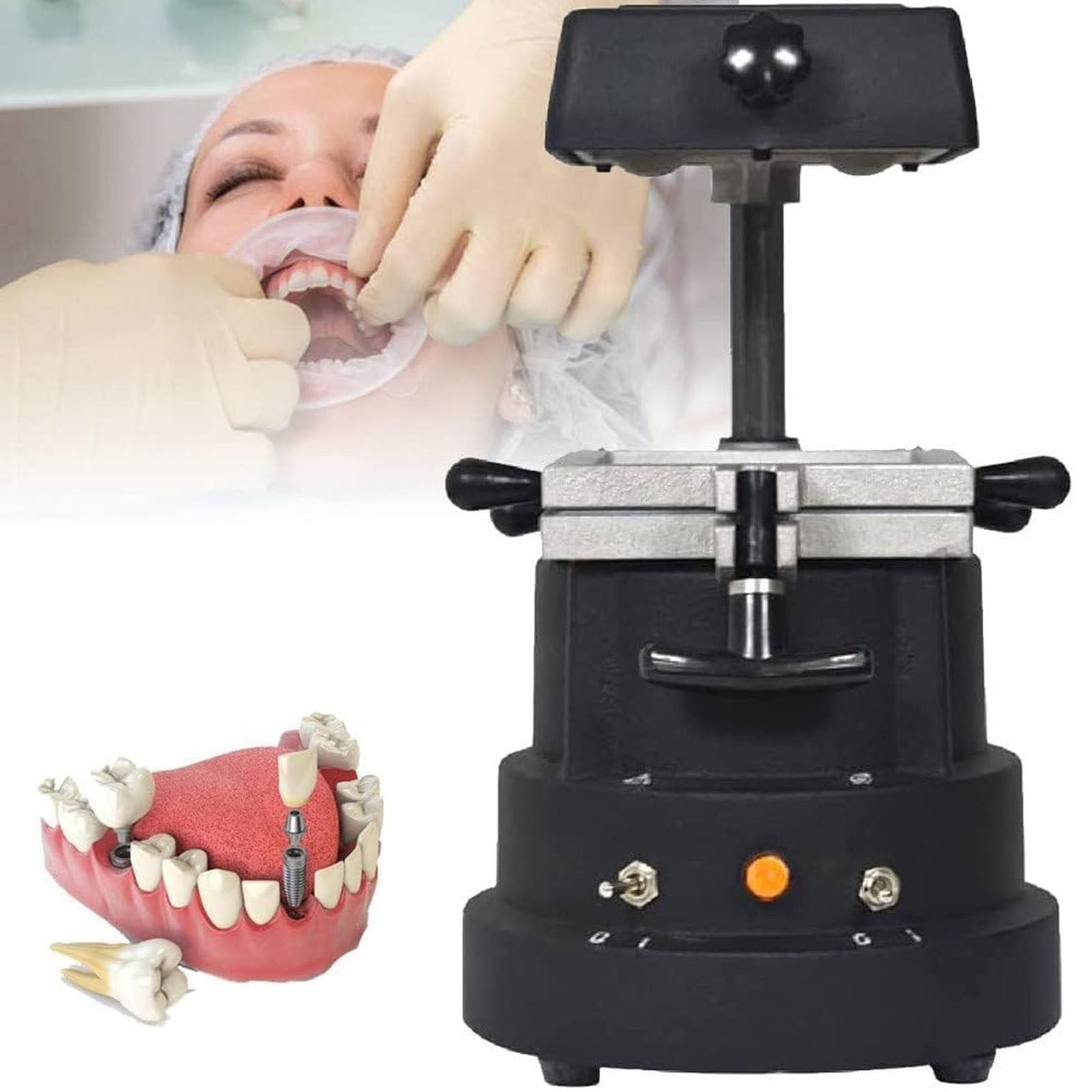 Vakuumformmaschine, Dental-Vakuumformmaschine, Thermoform-Laborausrüstung, 1200 W, verstärkte Adsorption – Labor-Vakuumform-DIY-Prothesen-Set
