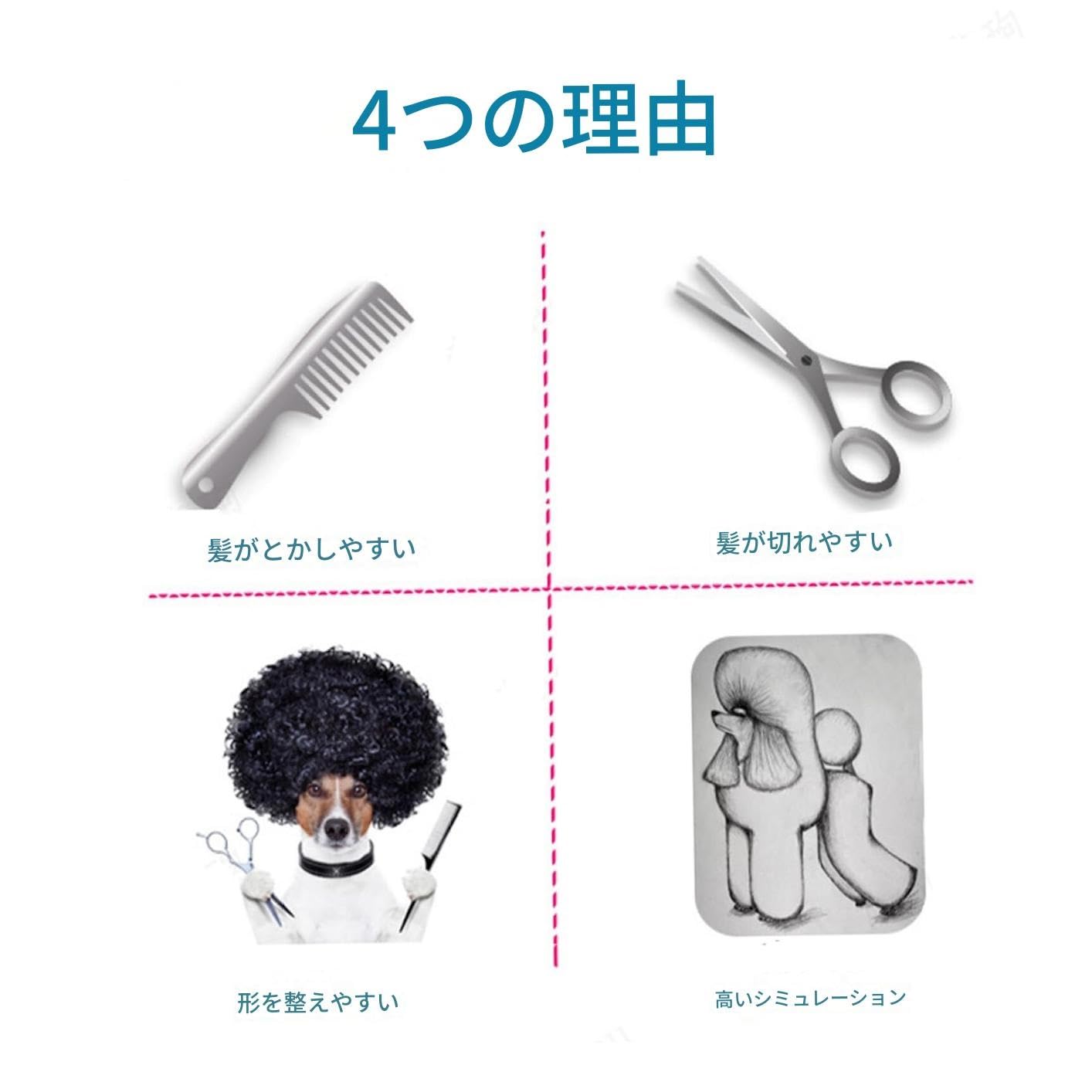 Amazon.co.jp: 犬用ウィッグ グルーミング練習用 柔らかく厚みのある犬