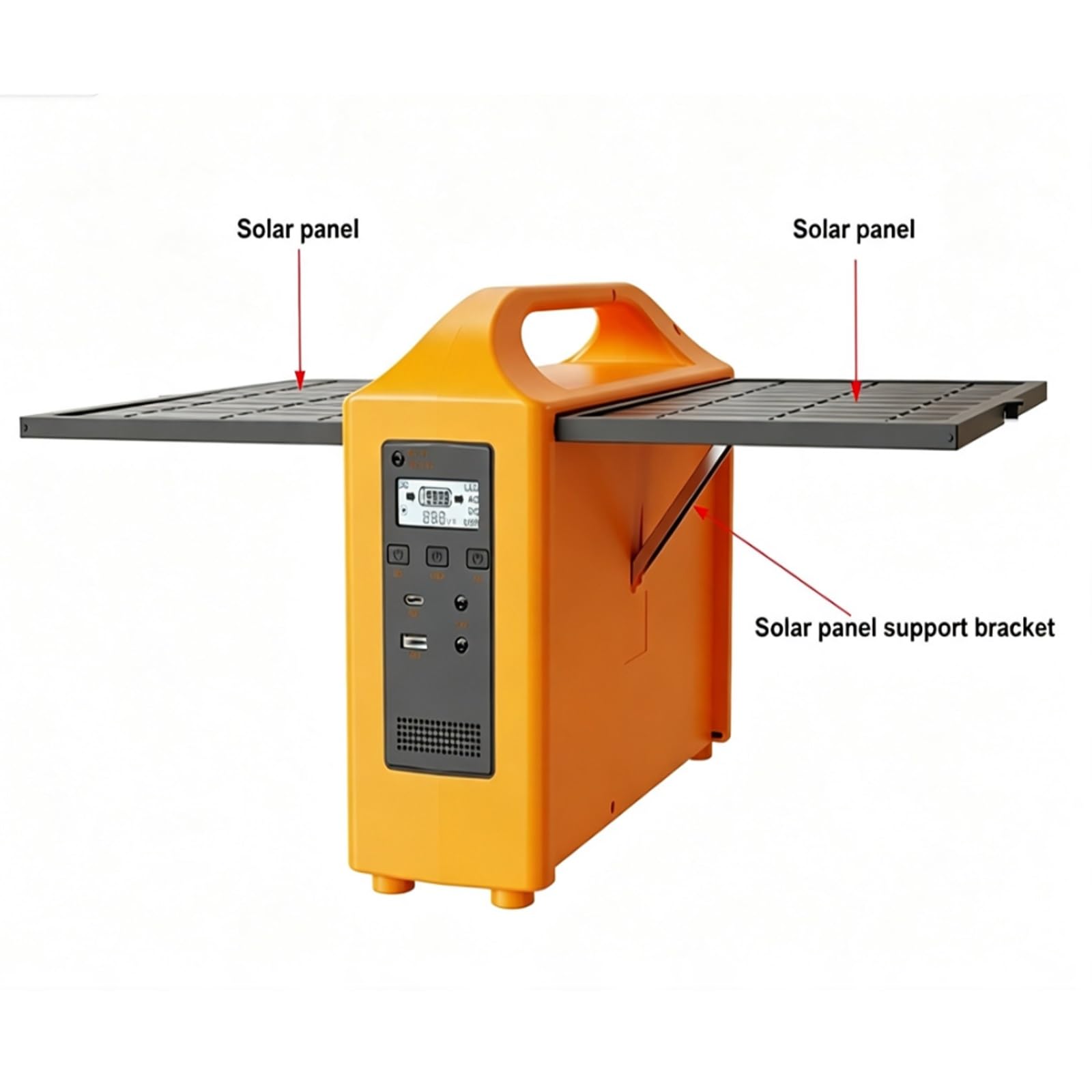 200W Portable Solar Power Station,12V 20Ah Lead Acid Battery Camping Power | Modified Sine Wave Outdoor Emergency for Home Use, RV Camping, Emergency & Off-Grid(200W,220V)