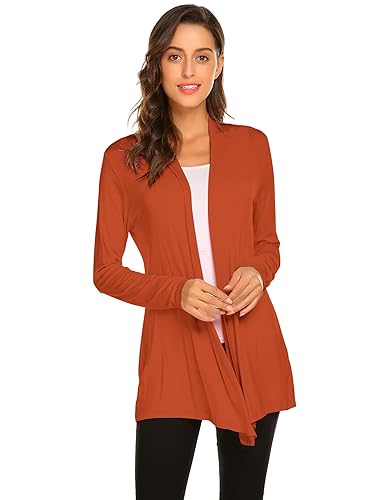 Newchoice Womens Casual Lightweight Long Sleeve Cardigan Soft Drape Open