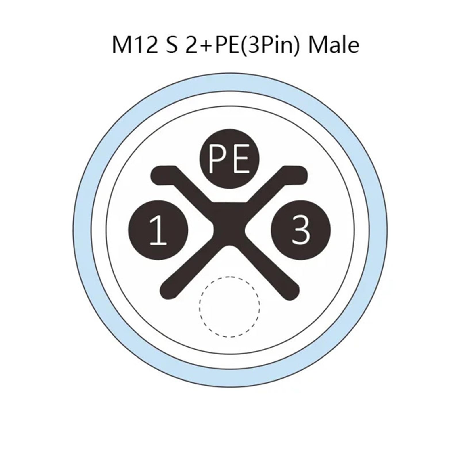Utilizzare il connettore femmina ad angolo retto M12 codice S