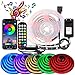 Produktbild BIHRTC 1M LED Streifen RGB 5050 APP Musikalische LED Strip LED Lichtband Musikalische Funktion LED Band Lichterkette Strip Licht 30 LEDs für Zuhause TV Küche Party Weihnachten