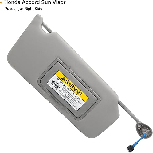 Miniatura 3 de Reemplazo de visera solar del lado derecho del pasajero compatible con Honda Accord 2008 2009 2010 2011 2012 2013 2014 2015 2016 2017 con repuesto