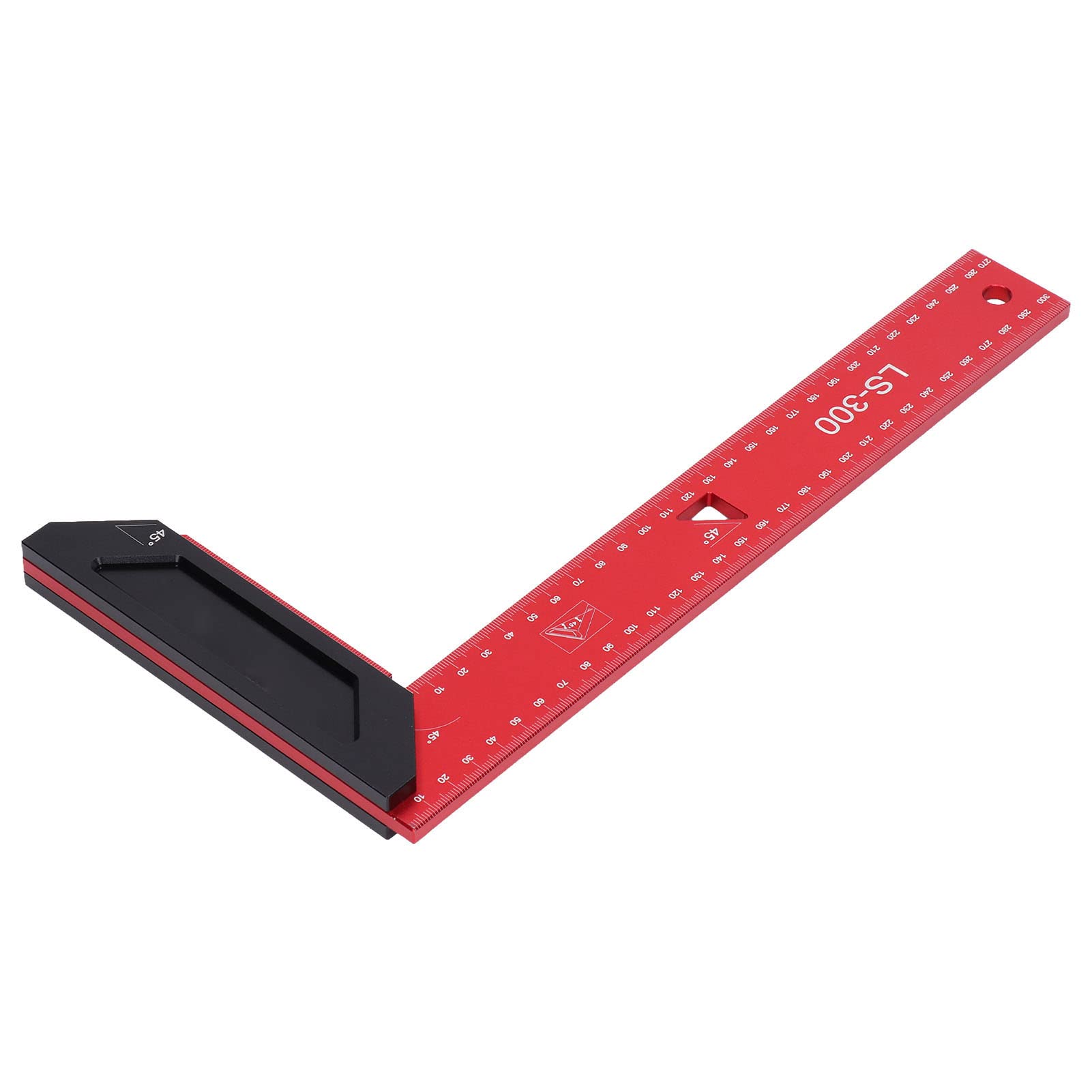 Squadre per la lavorazione del legno con cornice in alluminio, righello per tracciare L con scala, squadre da carpentiere professionali per misurazioni precise, squadra a L in (300 mm)