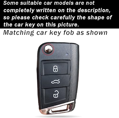Miniatura 2 de ontto Funda para llavero de 3 botones para Volkswagen con tapa para Skoda Kodiaq Karoq, funda de llave de TPU de alta calidad, protección de 360