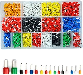 GFFG 2120pcs Wire Ferrules Terminals Kit, Ferrule Crimping Kit Assortment Ferrule Wire Crimp Pin Terminal Connector Wire Insulated Cord Pin Ends Terminals for DIY Electrical Motorcycle Vehicle Boat