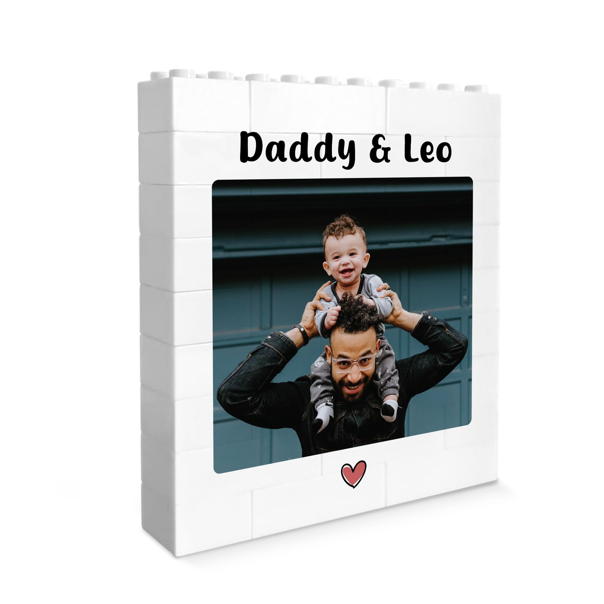 Red Ocean Brick Photo Block Gift For Fathers Day Birthday Personalised Gift For Daddy And Me Building Block Puzzle Him Daddy From Daughter Son Keepsake