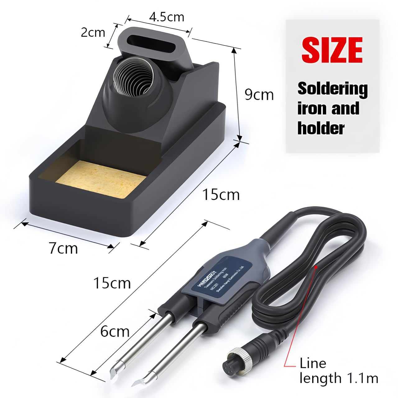 T12 Soldering Station Tweezers Handle for STM 32 Soldering Station Temp Adjust Portable Home Electronics Repair Tool(Tweezers B)