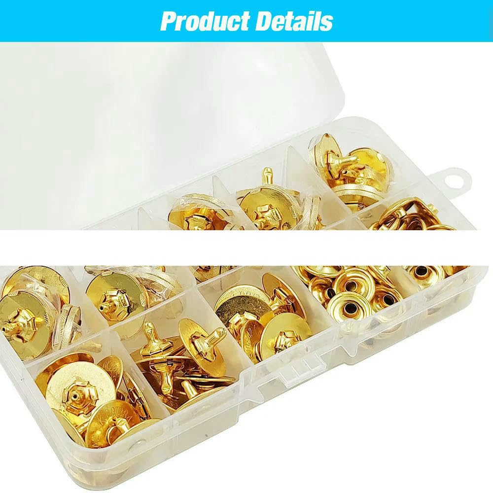 20 juegos/lote de botones magnéticos de 14,0 mm a 18 mm para bolsos, hebillas con broches magnéticos, con caja de herramientas para coser bolsos, cierres artesanales, cobre, 18 mm