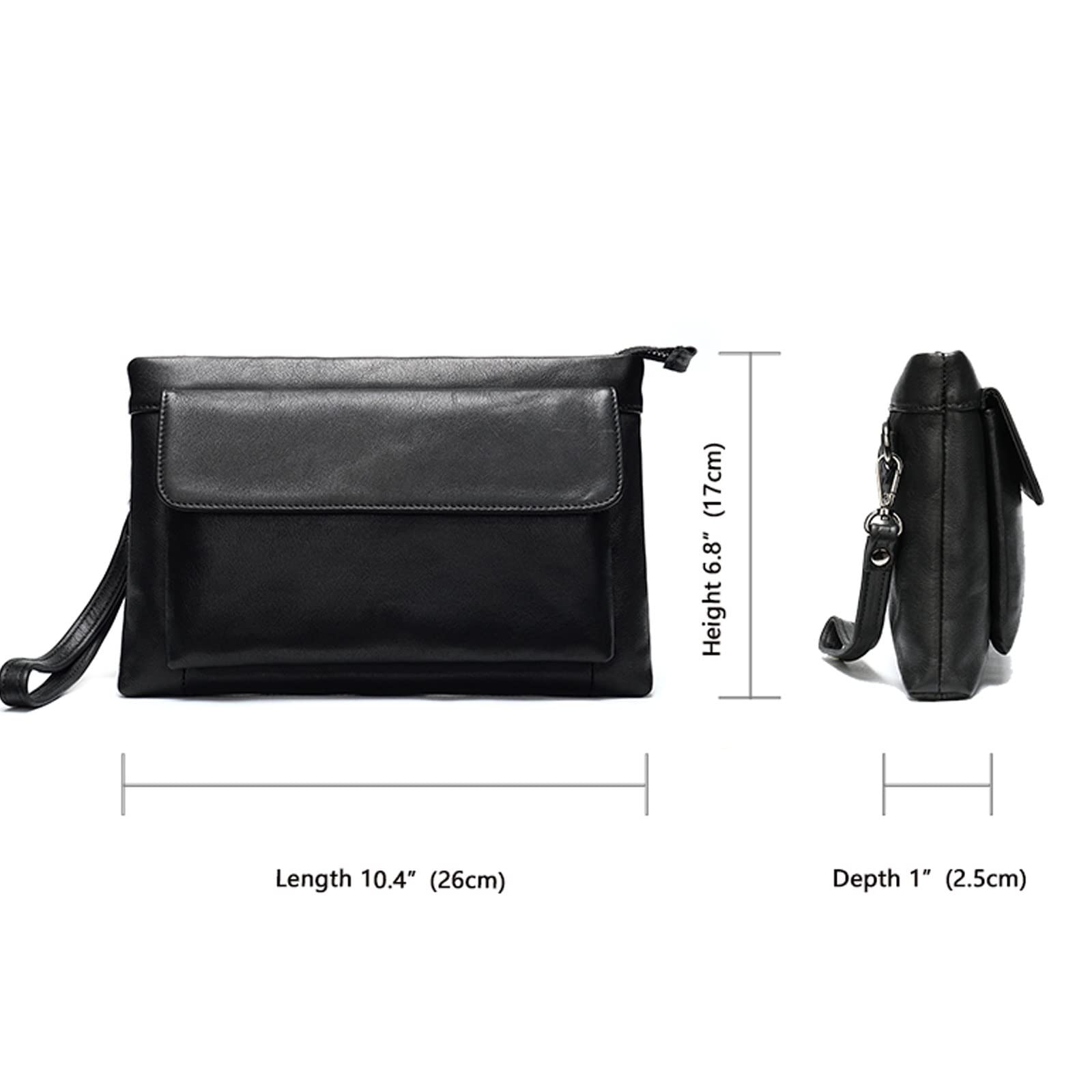 Pochette da Uomo Pochette in pelle da uomo Borsa lavoro a busta casual per L'uso Quotidiano