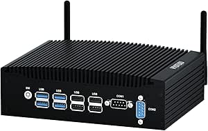HYSTOU Lüfterloser Industrie Mini PC i5 8260U, 16GB RAM DDR4 512GB SSD, 4K Doppel Display, Vesa Halterung, Dual Gigabit LAN, Ubuntu/Linux Windows 11 Pro