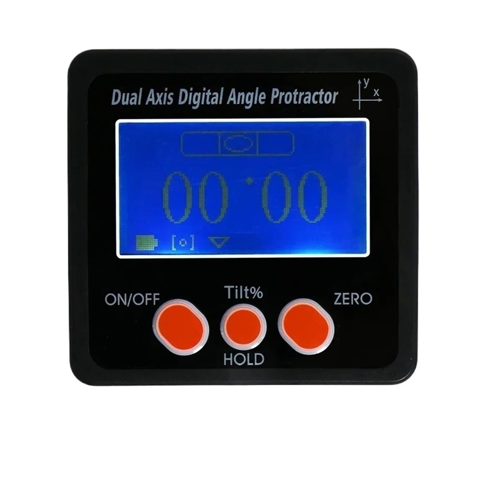 Inclinómetro digital, transportador de doble eje, caja biselada, marco de aleación de aluminio, medidor de ángulo digital, buscador de ángulo con imanes