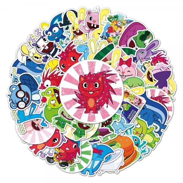 Amazon.co.jp: Happy Tree Friends Stickers 50 Pack : Toys & Games