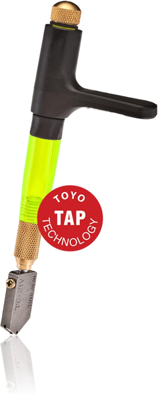 TOYO TC21SVR | Lime Green Custom Grip Glass Cutter | Straight Blade