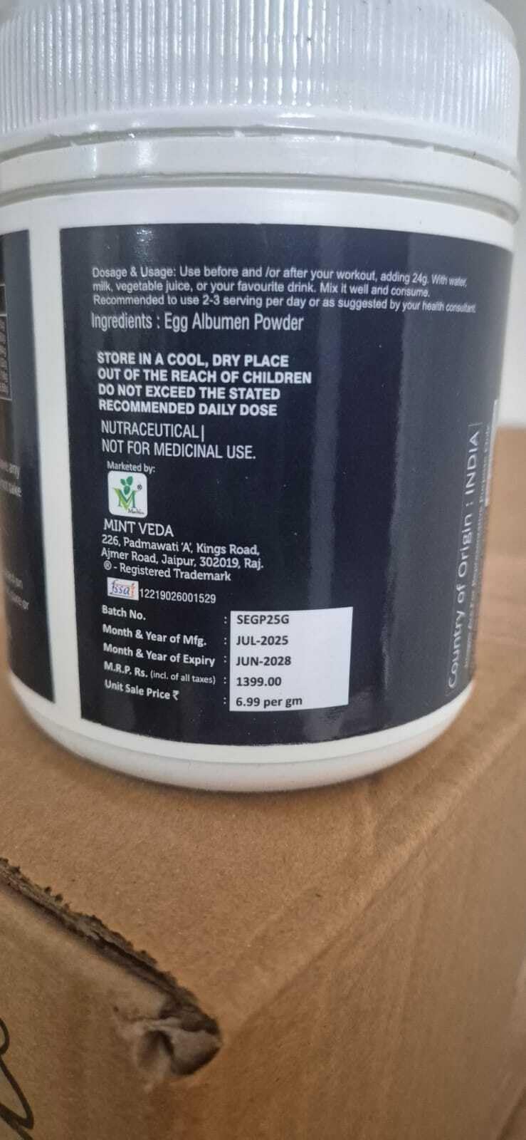 Egg Albumen Powder | Pure Egg White Protein | Zero Fat, Zero Sugar | support Digestion, Lean Muscle Support, Muscle Recovery Pack of 1 (200 gm) — Amazon image 3