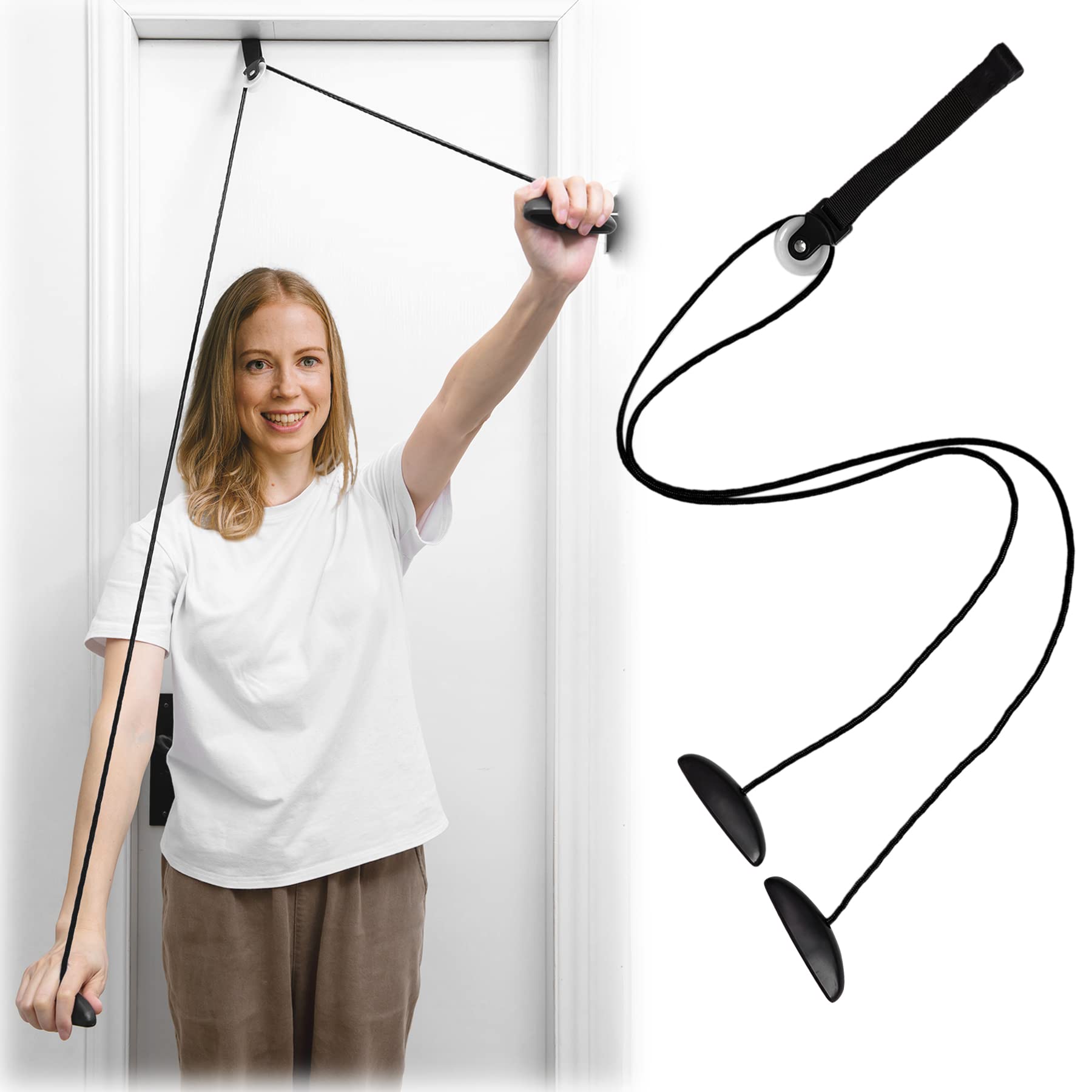 Shoulder Pulley Over The Door Physical Therapy System, Exercise Pulley, Alleviate Shoulder Pain and Facilitate Recovery from Surgery, FSA/HSA Eligible