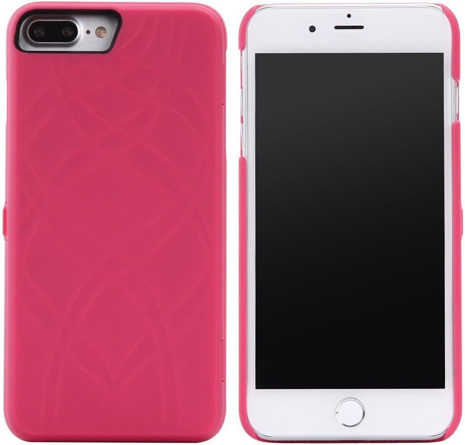 Sawink Hidden Mirror Back Cover Wallet Case with Cash Credit Card Slots and Kickstand Function for Apple iPhone7 Plus and iPhone 7sPlus Come with Tempered Glass Screen Protector (Rose Pink)