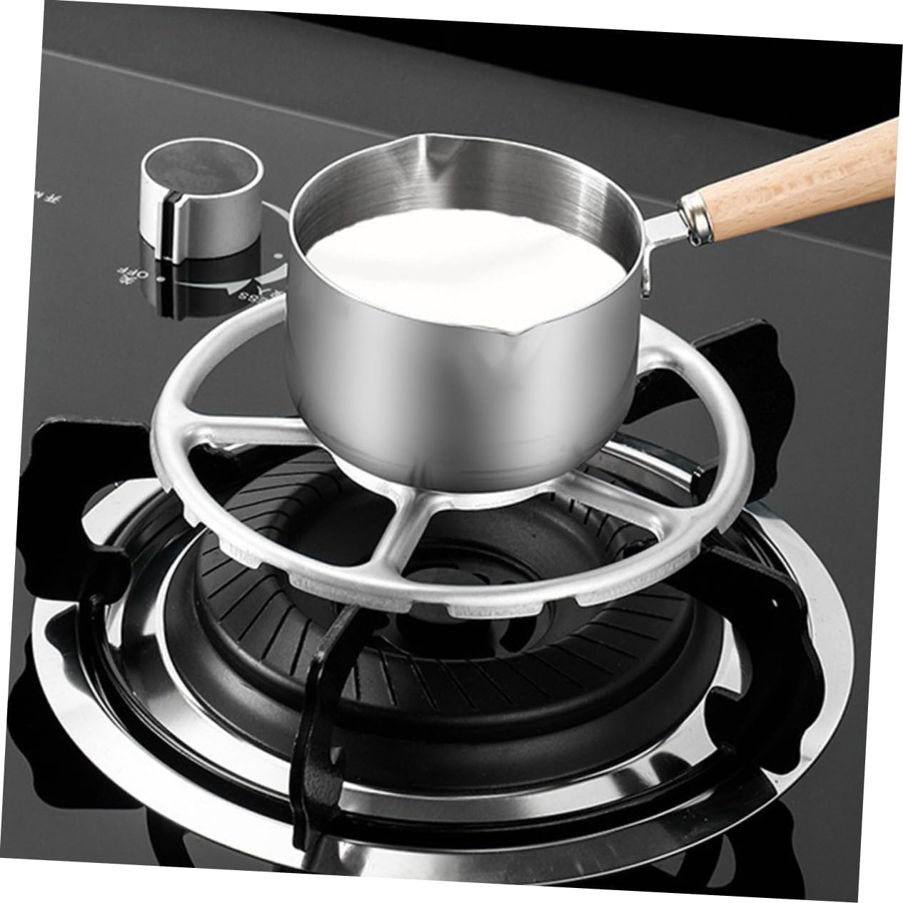 Small Butter Melting Pot Egg Frying Pan with Wooden Handle 2pcs