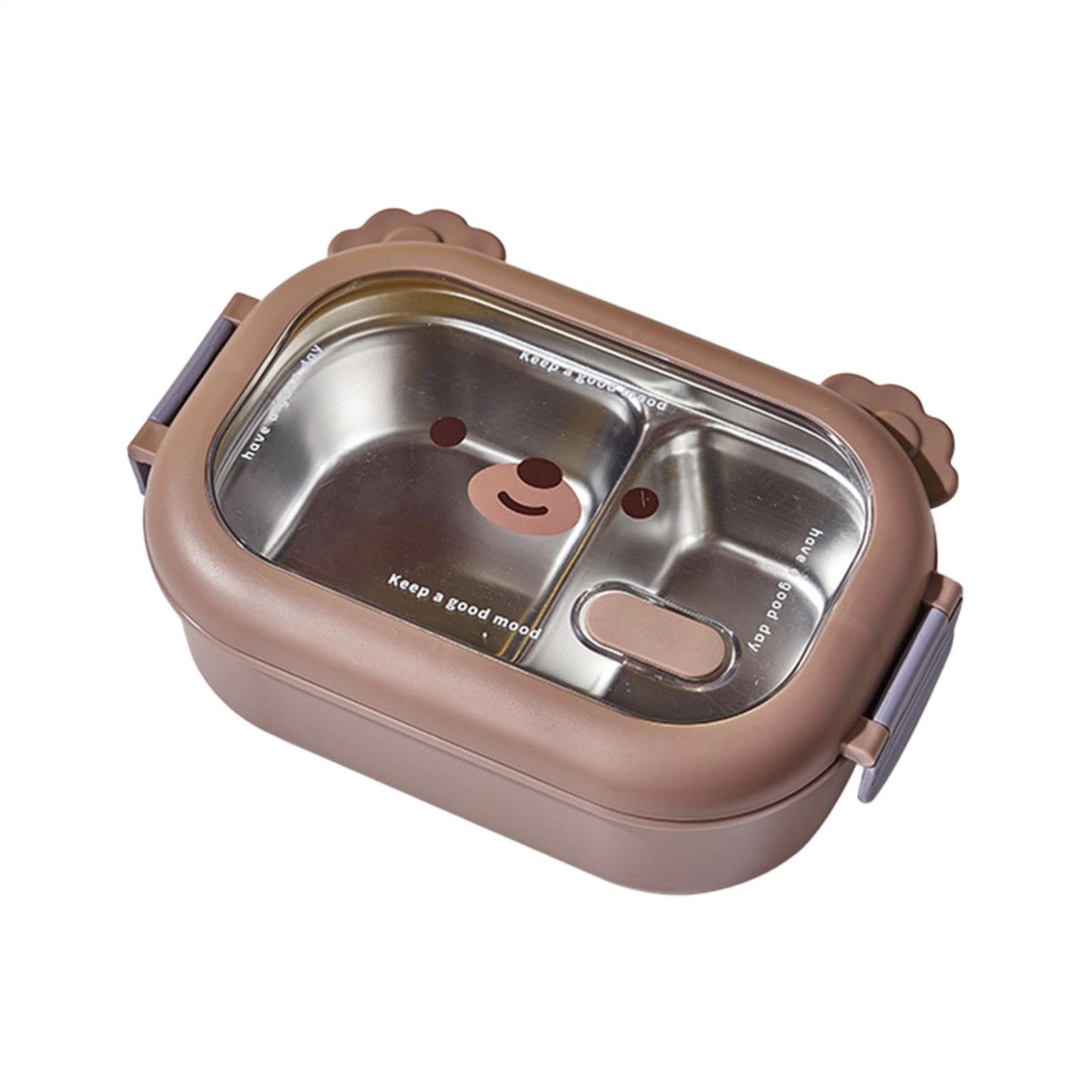 Ensaladera térmica de acero inoxidable de 1000 ml y recipiente con divisor