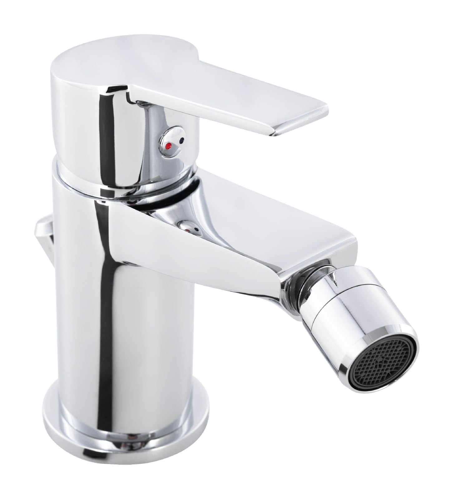 aquaSu® Bidet-Armatur Onoa, mit Excentergarnitur, Wasserhahn Bidet, leichtgängige Keramikkartusche, Standard-Montage, Messingkern, verchromt, 799119