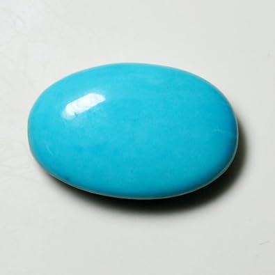 Genuine Natural Turquoise Loose Gemstone 7.5 Carat Oval Shape Blue Stone for Jewelry Making