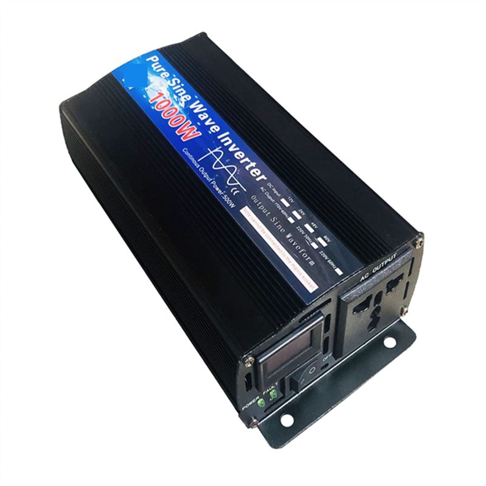Przetwornica Napięcia, Falownik 1000W 12V 110/220 czysta długość fali sinusoidalnej DC12V / 24V AC 50Hz konwerter zasilania domowy falownik solarny(12V_220-60HZ_UPGRADE)