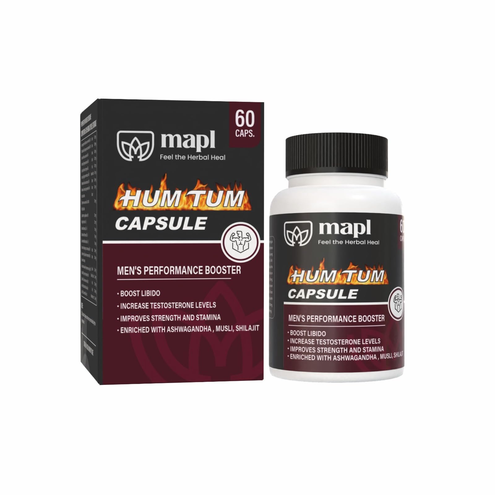 MAPL HumTum Capsule | Men's Performance Capsule | With Shilajit, Ashwagandha, Musli, Kauch Beej |