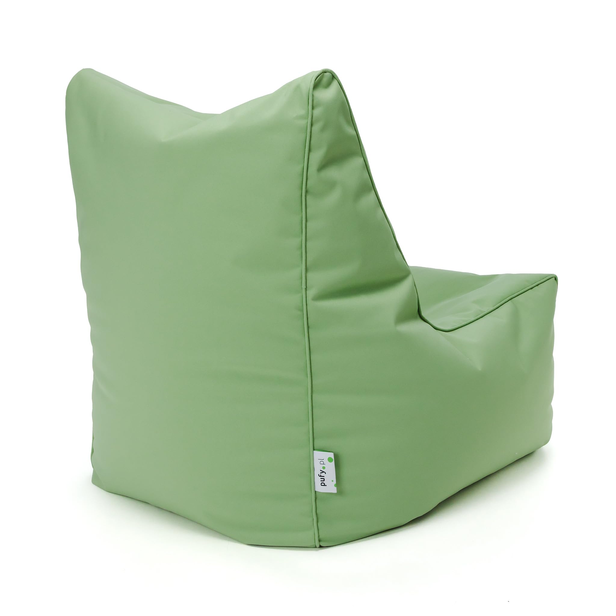 Ecopuf Solid – Pouf en Polyester imperneable Waterproof Oxford 600D Outdoor – Puff Fauteuil avec Dossier Haut – Fauteuil Sac pour extérieur – Pouf rembourré en polystyrène