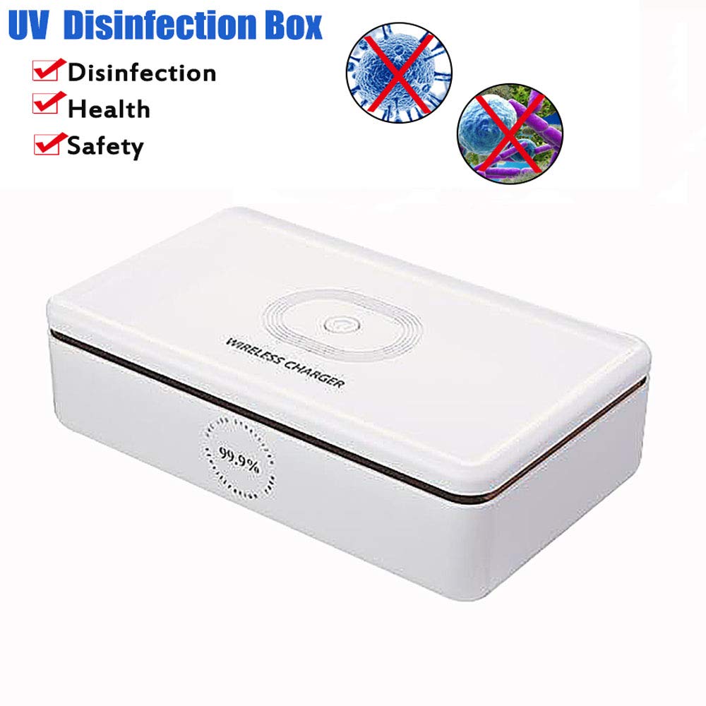 UV Phone Sterilizer Box,Automatic UV Disinfection Cell Phone Cleaners UV Light Sanitzier Box for iOS Android Smartphones Jewelry Watch
