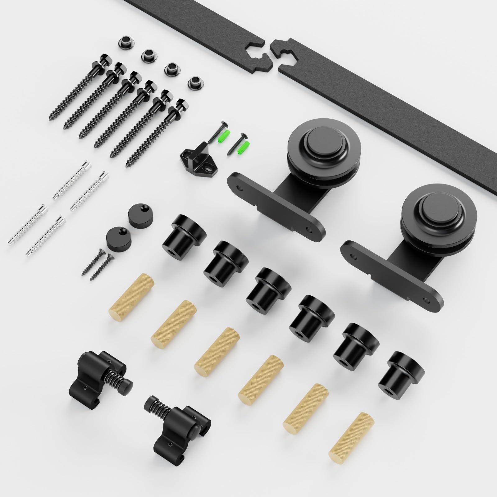 7FT Stainless Steel Sliding Barn Door Hardware Kit Closet Track Kit For Single Wood Door Heavy Duty And Easy To Install Y Shape