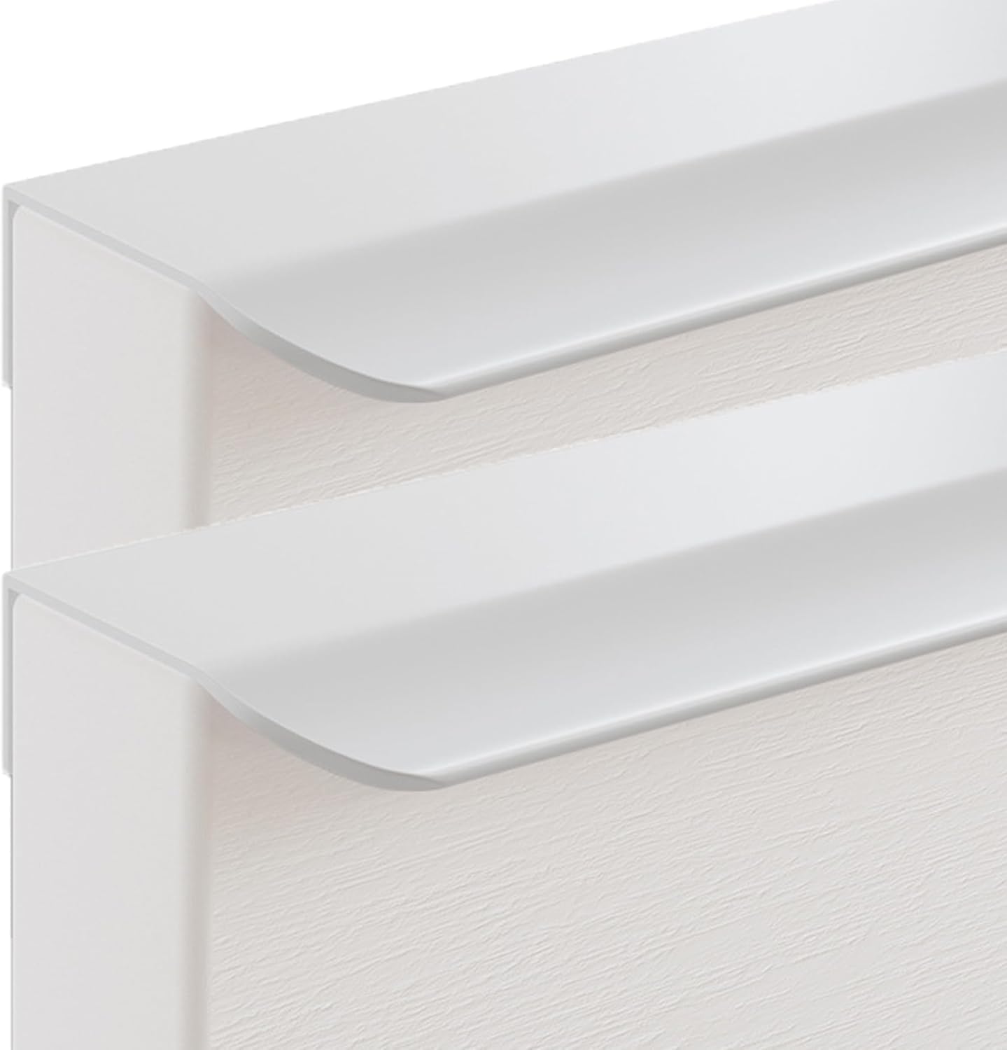 Tnbccxn White Cabinet Handles, Concealed Handles, 2 Pcs Finger Edge Pull Invisible Door Knob(,Length 200Mm)