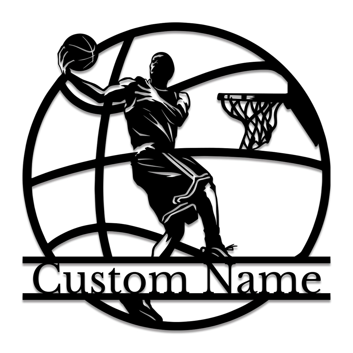 Senyer Boys Basketball C Personalized Custom Basketball Metal Sign, Basketball Player Name Sign, Basketball Player Metal Wall Art, Lub Wall Decor, Room Sports Decor (Basketball C)
