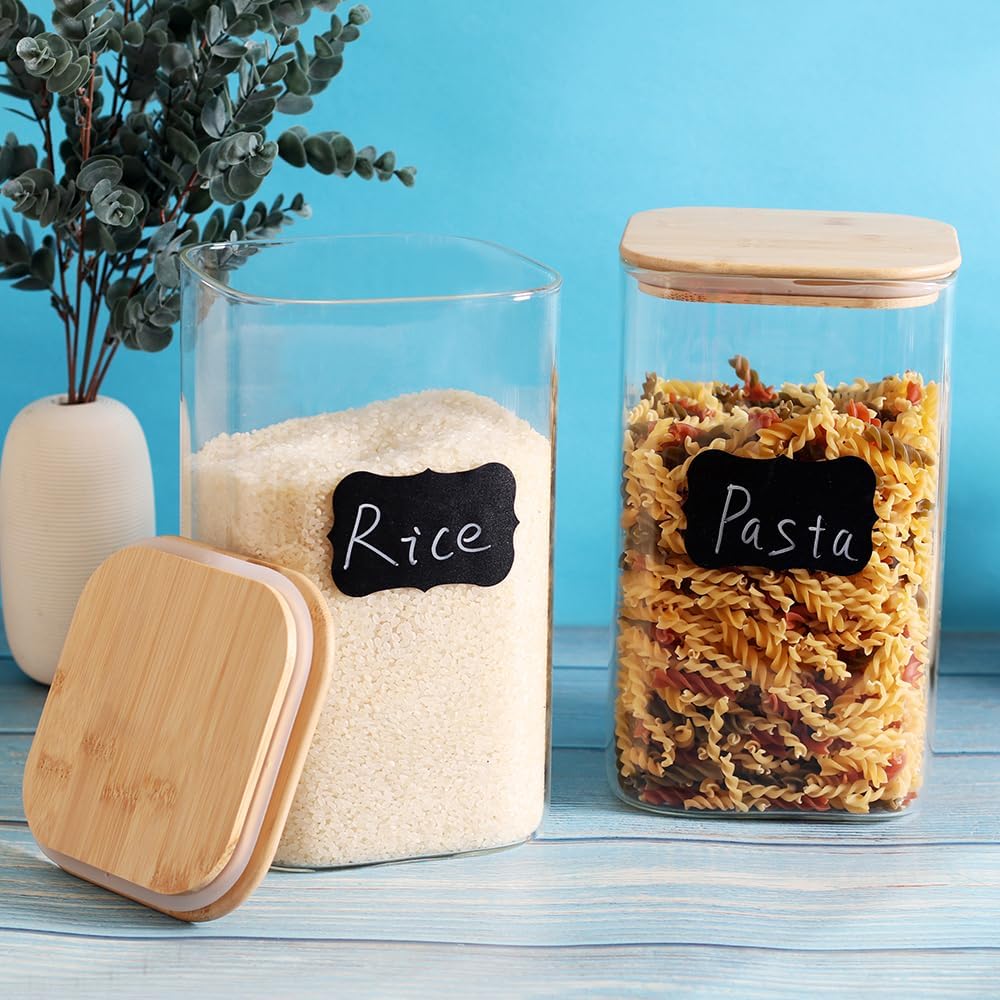 2 Pack 150 oz Glass Food Storage Containers, 1.2 Gallon Glass Flour and Sugar Containers with Airtight Lids, Large Flour Container for Sugar, Ground Coffee, Rice and Dry Food - Image 5