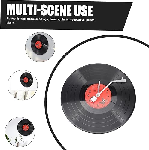 Miniatura 7 de LIFKOME Reloj de pared de disco de vinilo, reloj decorativo único para la oficina en casa y decoración de sala de música, 11.81 pulgadas, diseño