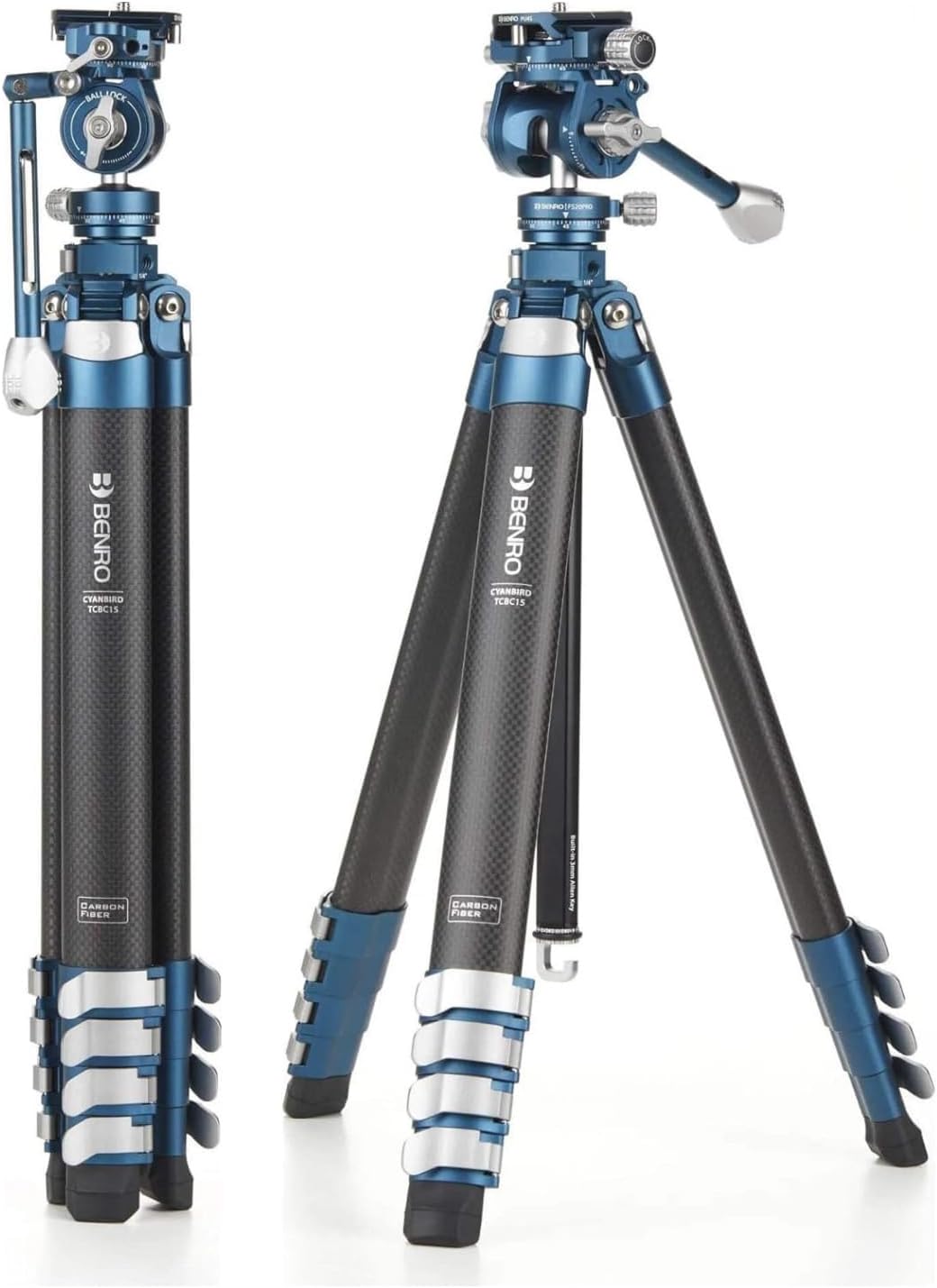 Benro CyanBird Aluminum 5 Section Tripod with FS20PRO (TCBA15FS20PROC) image 5