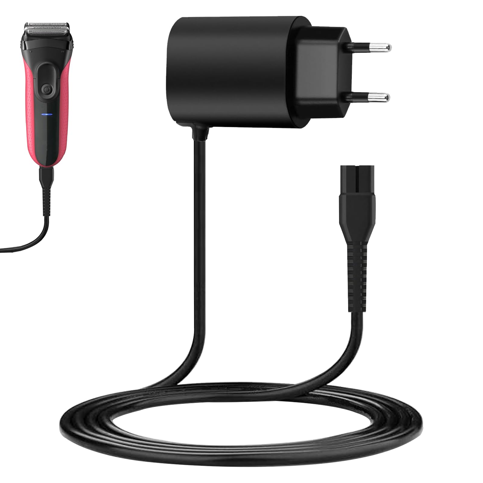 Cable de carga de 12 V 0,4 A para afeitadora Series 9 8 7 6 5 3 1 y depiladora 9 7 5, fuente de alimentación para cargador de afeitadora, cable de carga depiladora, fuente de alimentación de