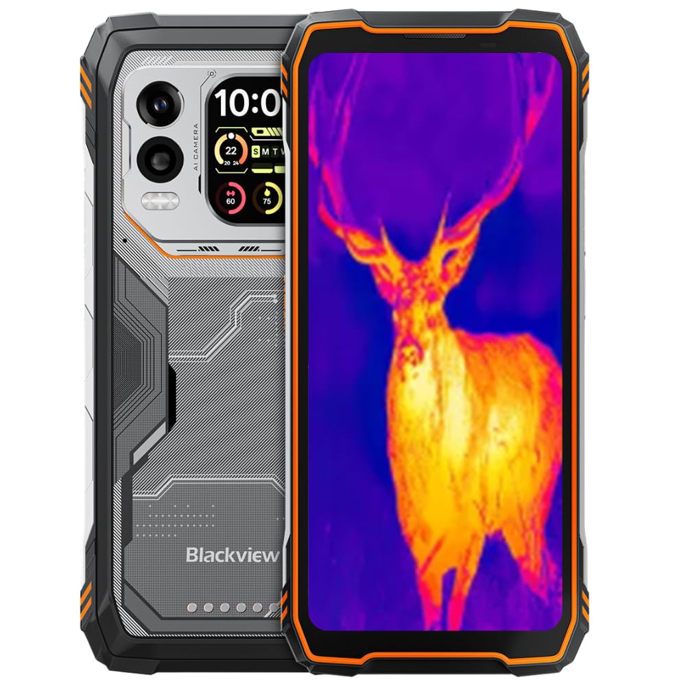 Blackview XPLORE 1 Pro | 6,78" 120Hz | 36GB RAM + 256GB (2TB) | Naranja | Smartphone Rugged 5G | Android 15 | 64MP + 50MP + FLIR Termocamera | 20000mAh 55W | IP68 IP69K | NFC | Garantía de 2 años