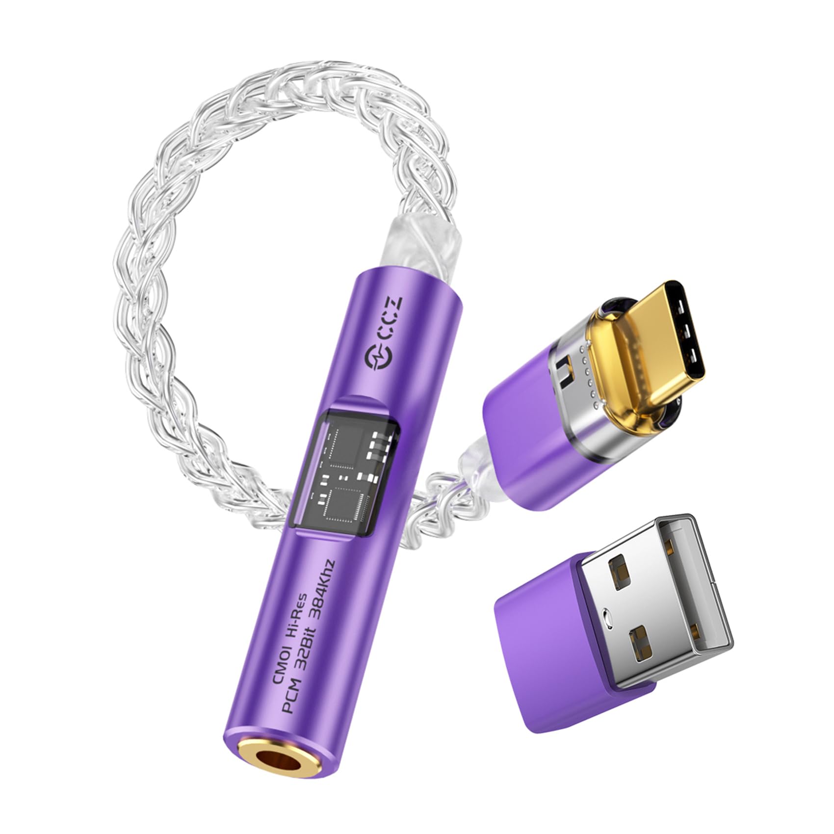 EZ EAR CCZ CM01 adapter do słuchawek USB C do 3,5 mm jack adapter wzmacniacz MAX97220 DAC dekoder chip CX31993 konwerter audio o wysokiej rozdzielczości 24 bit/384 kHz