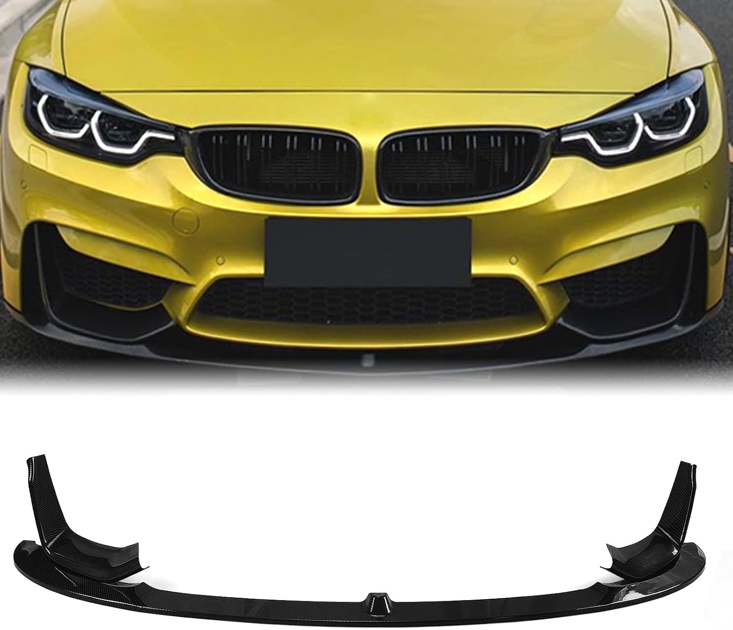 Carbon Fiber Look Rear Bumper Splitters – Fits BMW F80 M3 & F83 M4 2014-2020 – 2-Piece Set