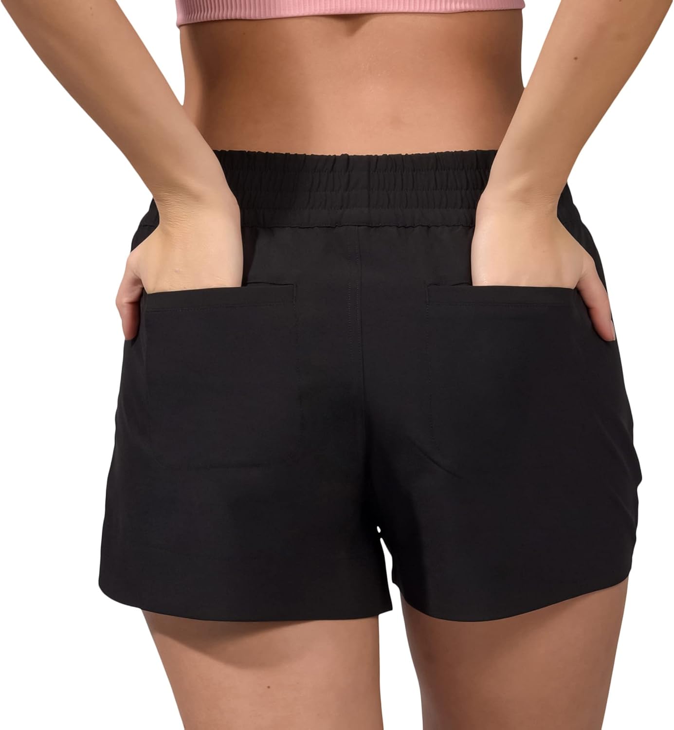 90 Degree By Reflex Stretch Woven Lightweight Walking Shorts with Side Pockets - Image 4