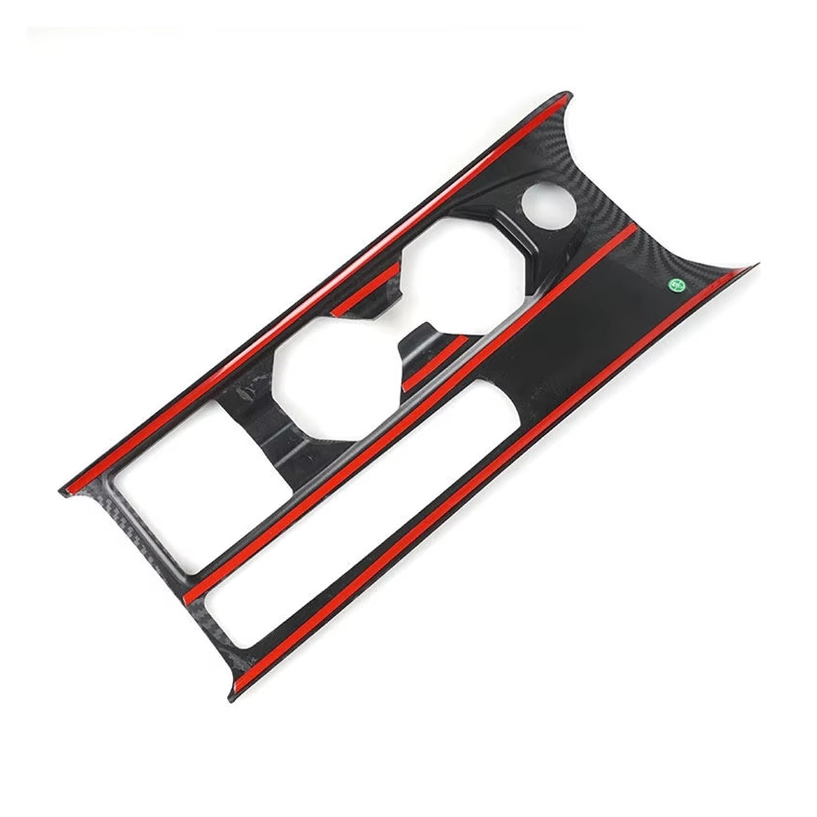 Trim Pannello Telaio Per VW Per Polo 2019 2020 ABS Car Interior Center Console Pannello Del Cambio Supporto Di Tazza Acqua Cornice Custodia Trim Center Consolle Cover(Bright Black)