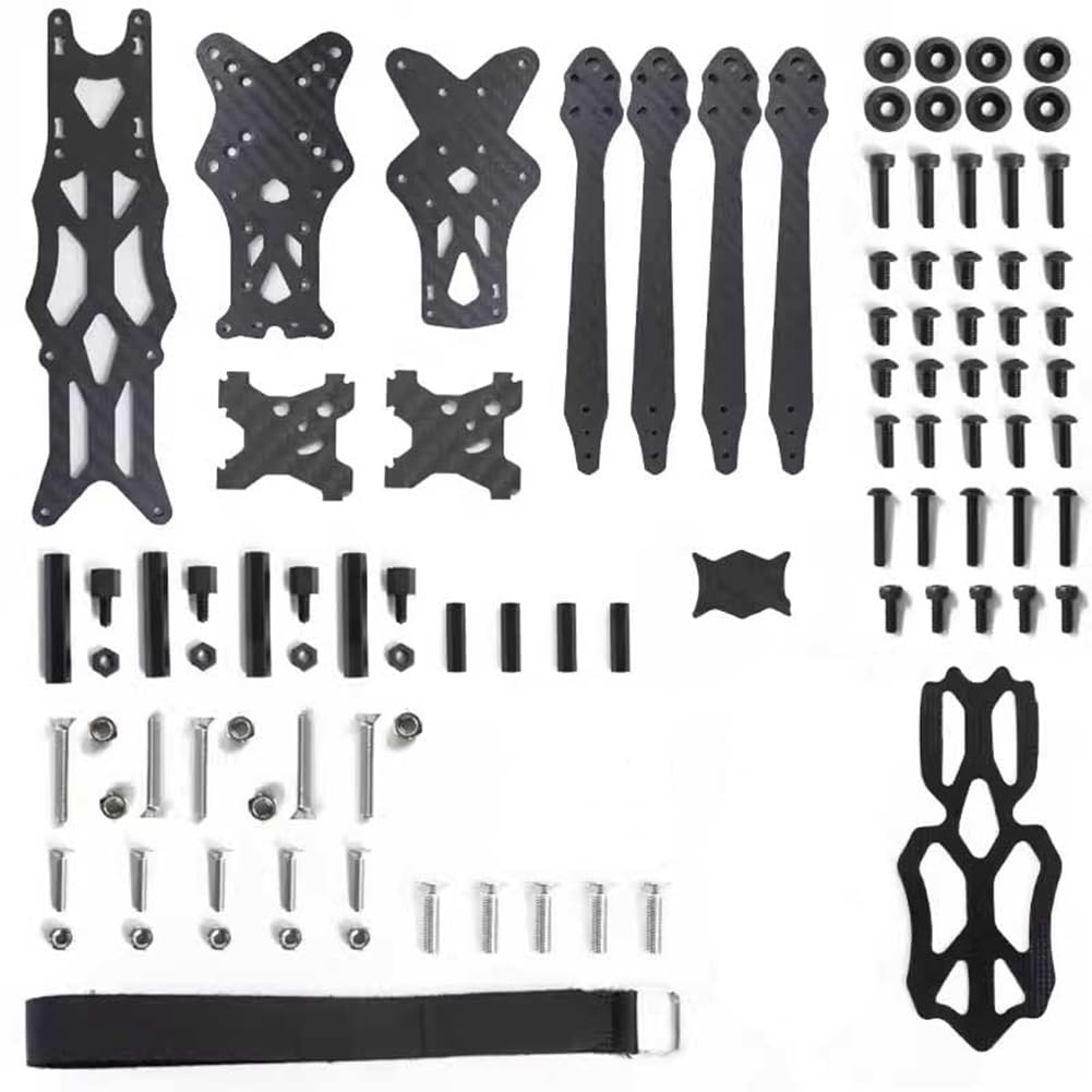 Rensimote For 7 Inch Carbon Fiber Quadcopter Frame Kit 5.5mm Arm for FPV Freestyle RC Racing Drone Models Easy Install