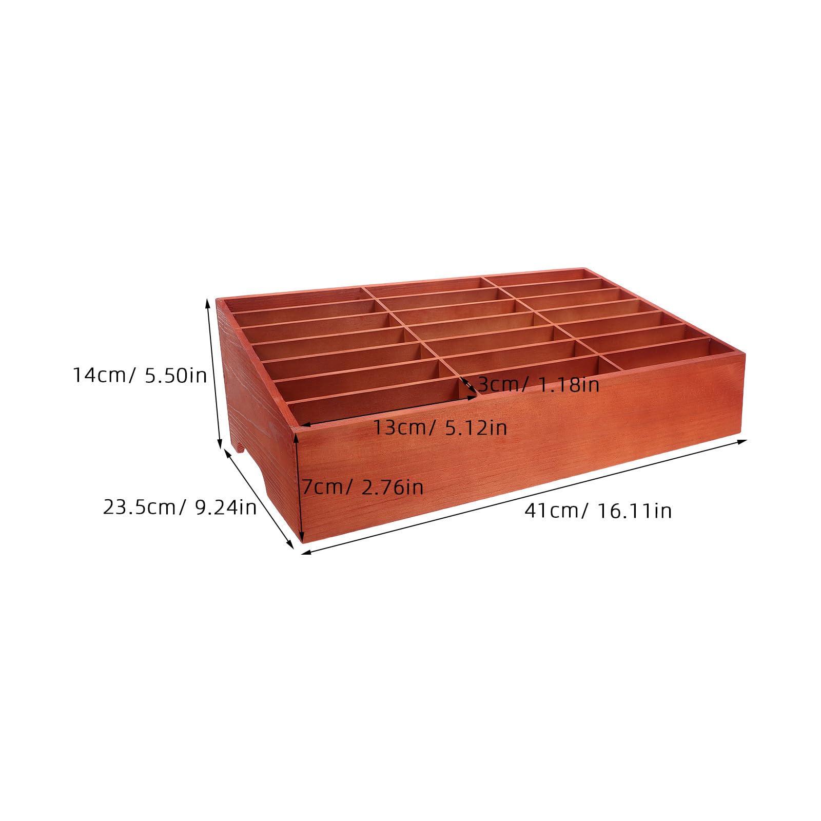 Scatola Porta Cellulare in Legno da Scrivania 21 Slot | Organizzatore per Ufficio e Sala Riunioni, Gestione Efficiente del Tavolo, Marrone