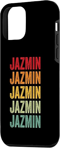 Miniatura 2 de iPhone 12 mini Jazmin Rainbow Repetition of Jazmin Name Text Case