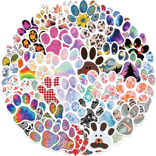 50枚セット 肉球 どうぶつ かわいい ステッカー かわいい アニメ おしゃれ 防水 トレンディ 落書き 漫画 アウトドア DIY スノーボード スーツケース ギター 車 バイク 自転車 水筒 ヘルメット パソコン 携帯 ノート